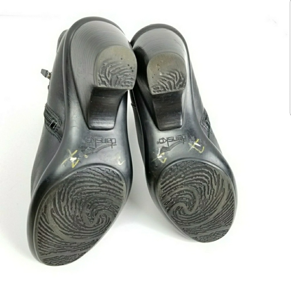 sold Dansko Booties Ankle Boots Leather Heeled - Picture 7 of 7